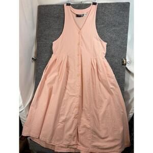 Vtg 80s Pinot Noir Women's Dress Sz S Peachy 100% Cotton Cottage Core Trad Wife